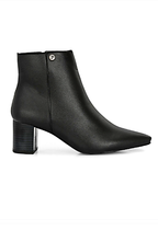 Women Black Solid Synthetic Trendy Ankle Pointed Shape Boots