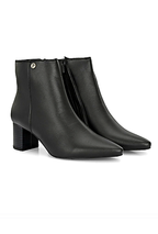Women Black Solid Synthetic Trendy Ankle Pointed Shape Boots