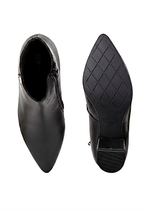 Women Black Solid Synthetic Trendy Ankle Pointed Shape Boots