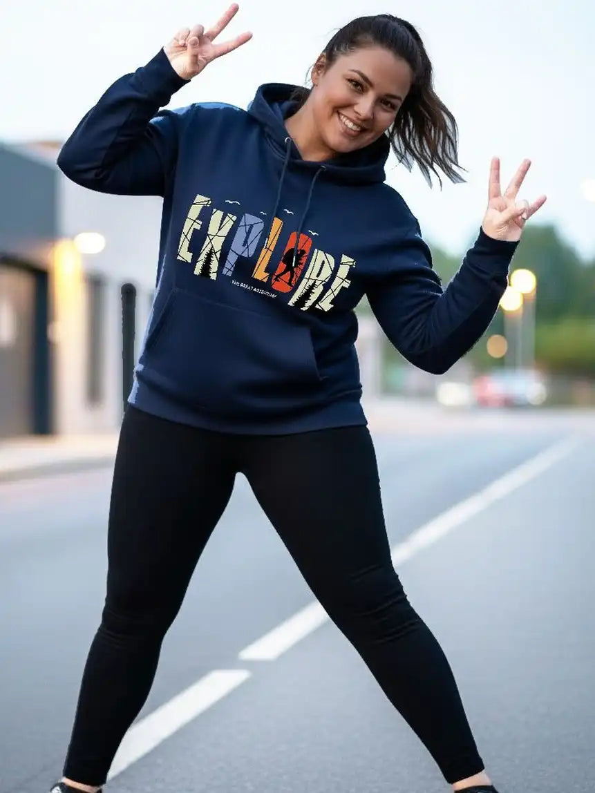 Women Printed Hooded Sweatshirt