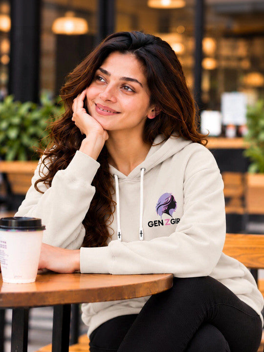 Women Printed Hooded Sweatshirt