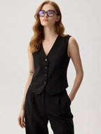 V-Neck Sleeveless Slim Fit Vest