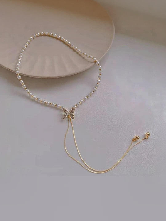 Gold Plated Butterfly Necklace