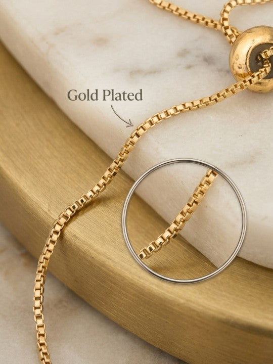 Gold-Plated American Diamond Studded Wraparound Bracelet