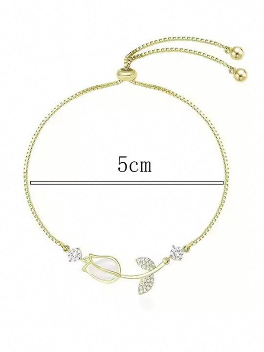 Women Stainless Steel Stone Studded Wraparound Bracelet