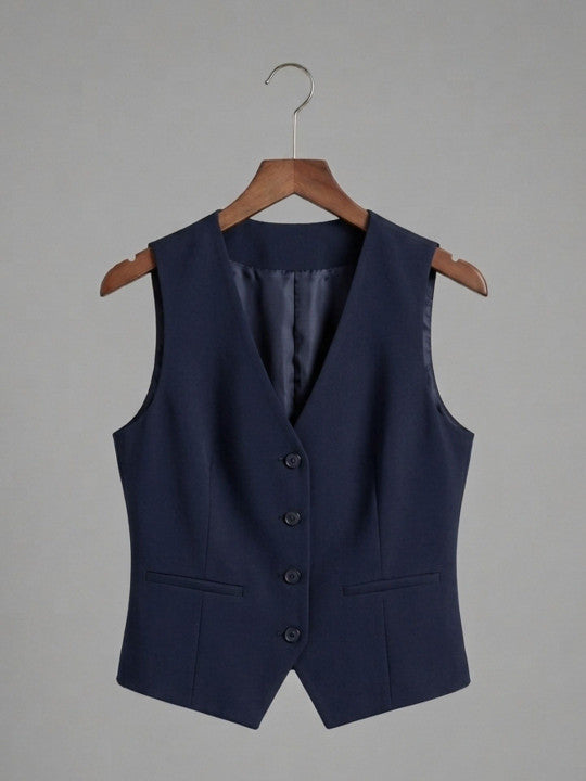 V-Neck Sleeveless Slim Fit Waistcoat
