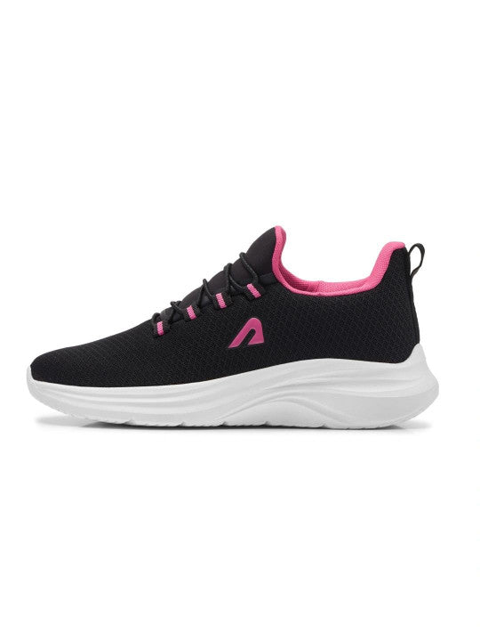 Women Black Bridal Rose Elevate Walking Shoes