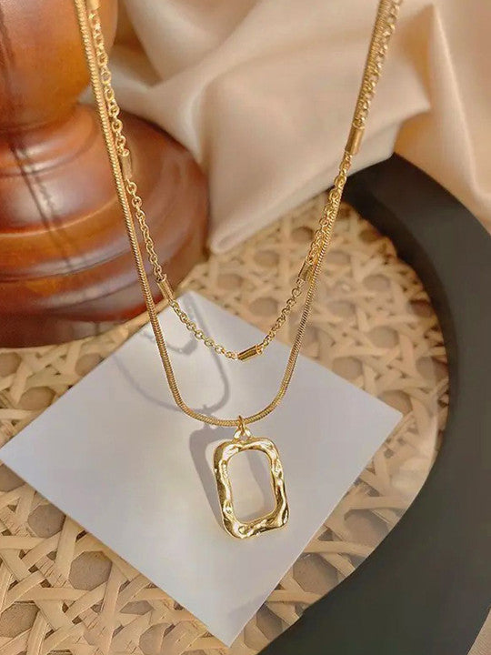 Gold-Plated Layered Necklace