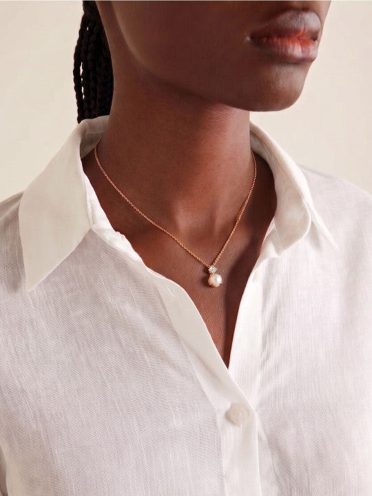 Brass Rose Gold-Plated Necklace