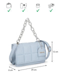 Textured Detachable Strap Quilted Structured Sling Bag