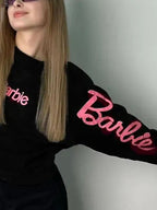 Women Barbie Typography Printed Sweatshirt