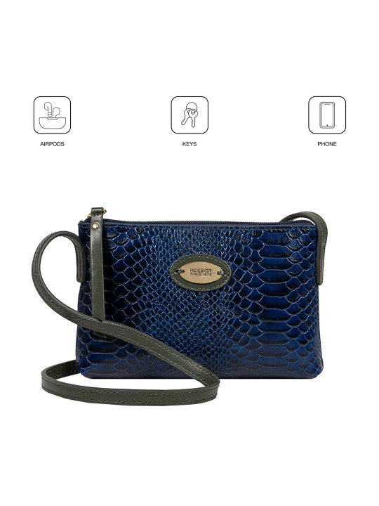 Teresa Animal Textured Leather Structured Sling Bag