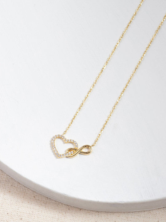 Gold-Plated Stainless Steel Stones Studded Minimal Necklace