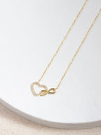 Gold-Plated Stainless Steel Stones Studded Minimal Necklace