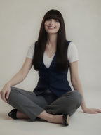V-Neck Sleeveless Slim Fit Vest