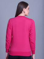 Women Round Neck Printed Sweatshirt