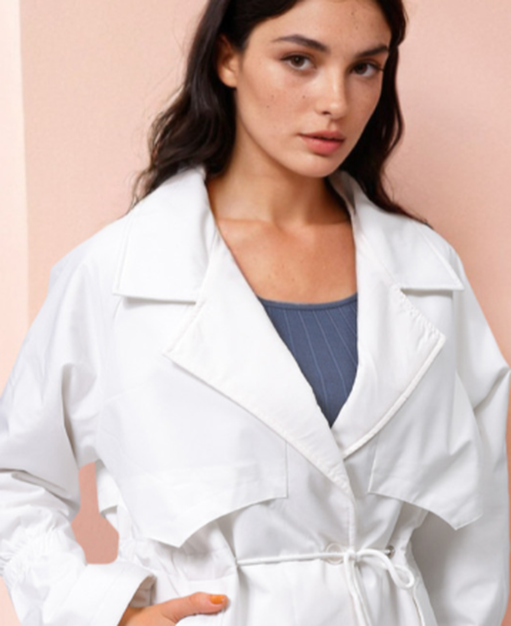 Notched Lapel Collar Jacket
