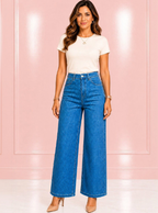 Women Straight Fit High-Rise Stretchable Jeans