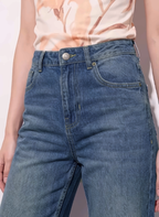 Women Regular Fit Mid-Rise Low Distress Jeans
