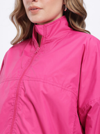 Drop-Shoulder Windcheater Toggle Hem Jacket