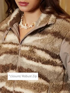 Women Lapel Collar Colourblocked Casual Parka Jacket