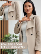 Shawl Collar Single-Breasted Overcoat