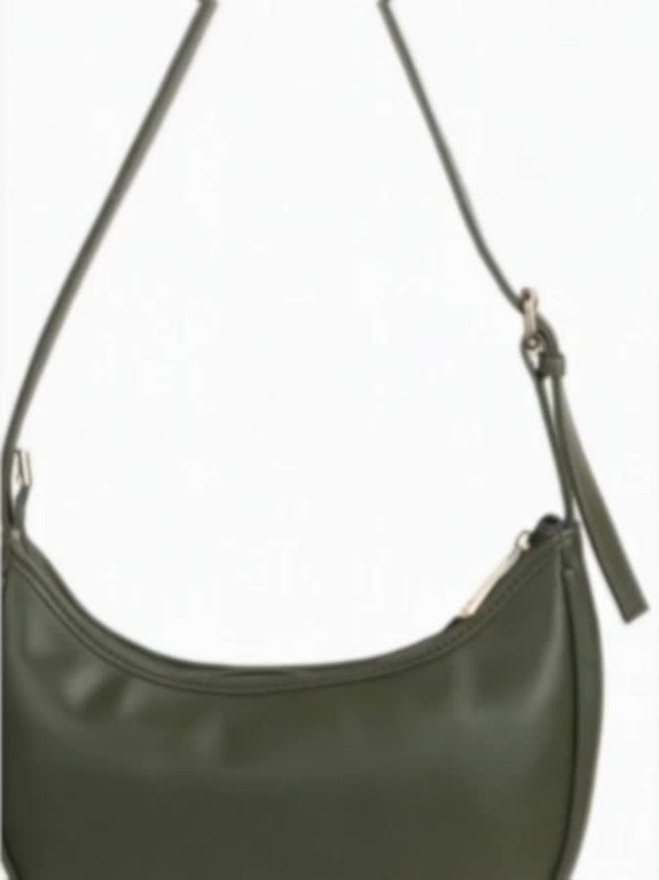 Quilted Small Half Moon Shoulder Bag