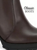 Women Block Heeled Chelsea Boot