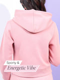 Women Pink Hooded Sweatshirt