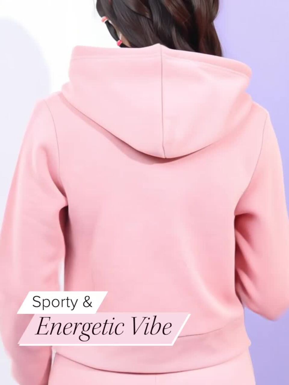 Women Pink Hooded Sweatshirt