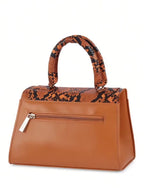 Abstract Detachable Strap Structured Handheld Bag