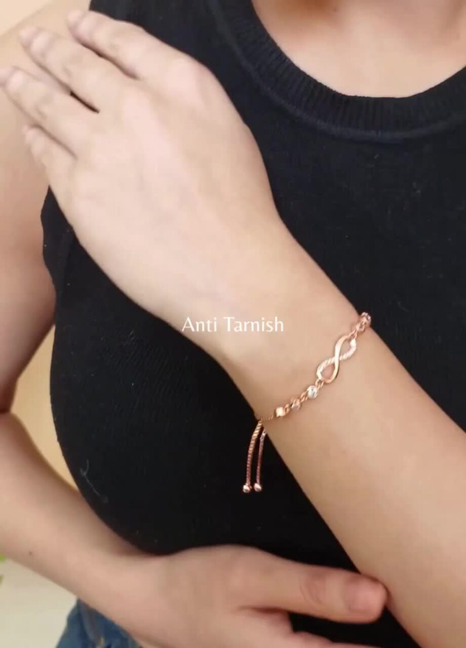 Women Cubic Zirconia Gold-Plated Wraparound Bracelet