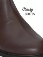 Women Brown Solid Casual Boot