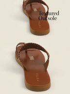 Women Ethnic One Toe Flats with Laser Cuts