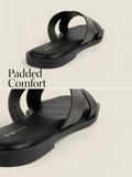 Women Solid Square Toe Flats