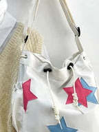 Applique Detail Oversized Shopper Bag