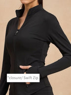 Women Lightweight Antimicrobial Training or Gym Sporty Jacket