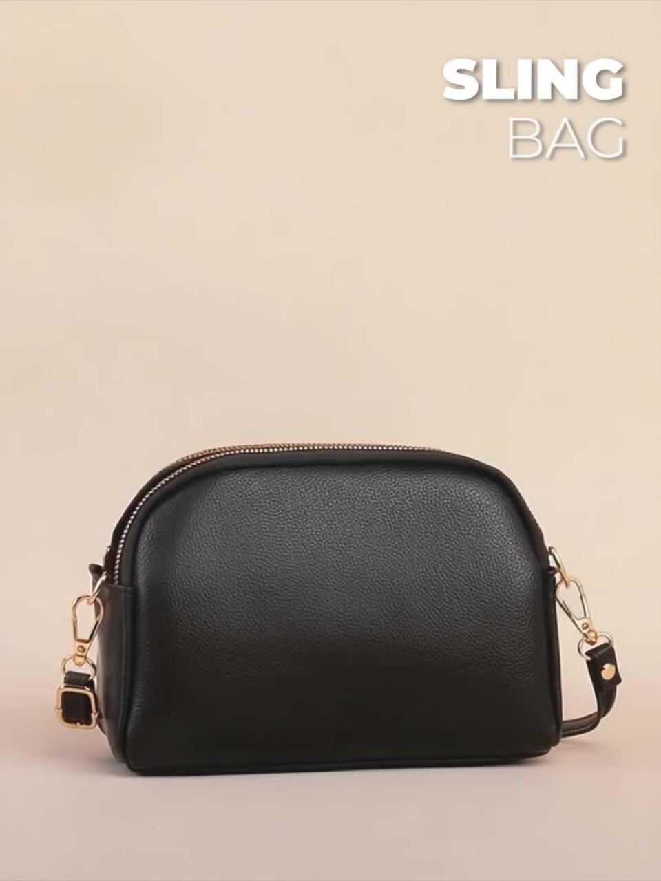 Detachable Strap Structured Sling Bag
