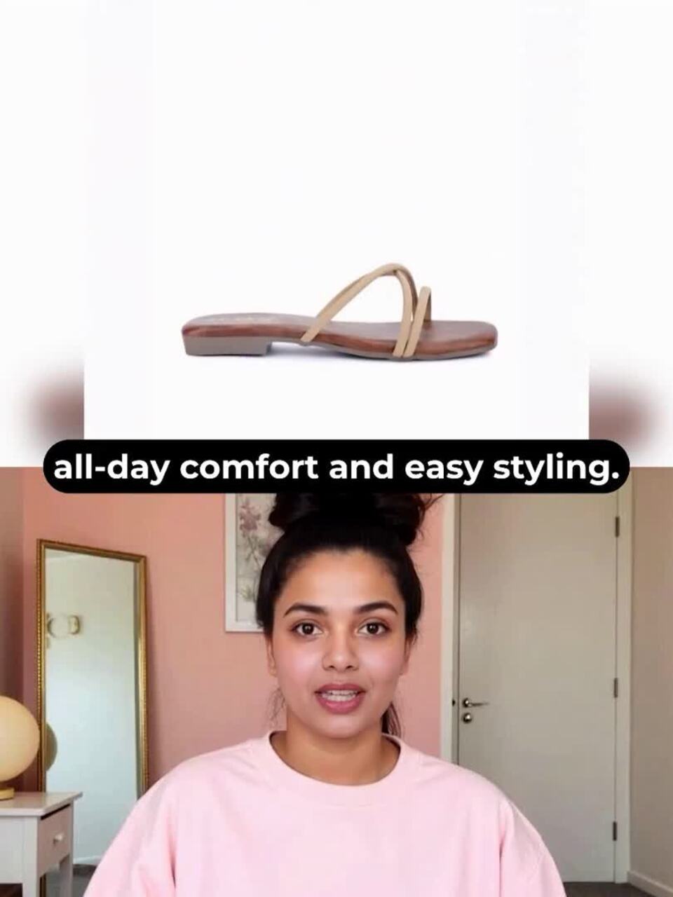 Women Striped Open Toe Flats