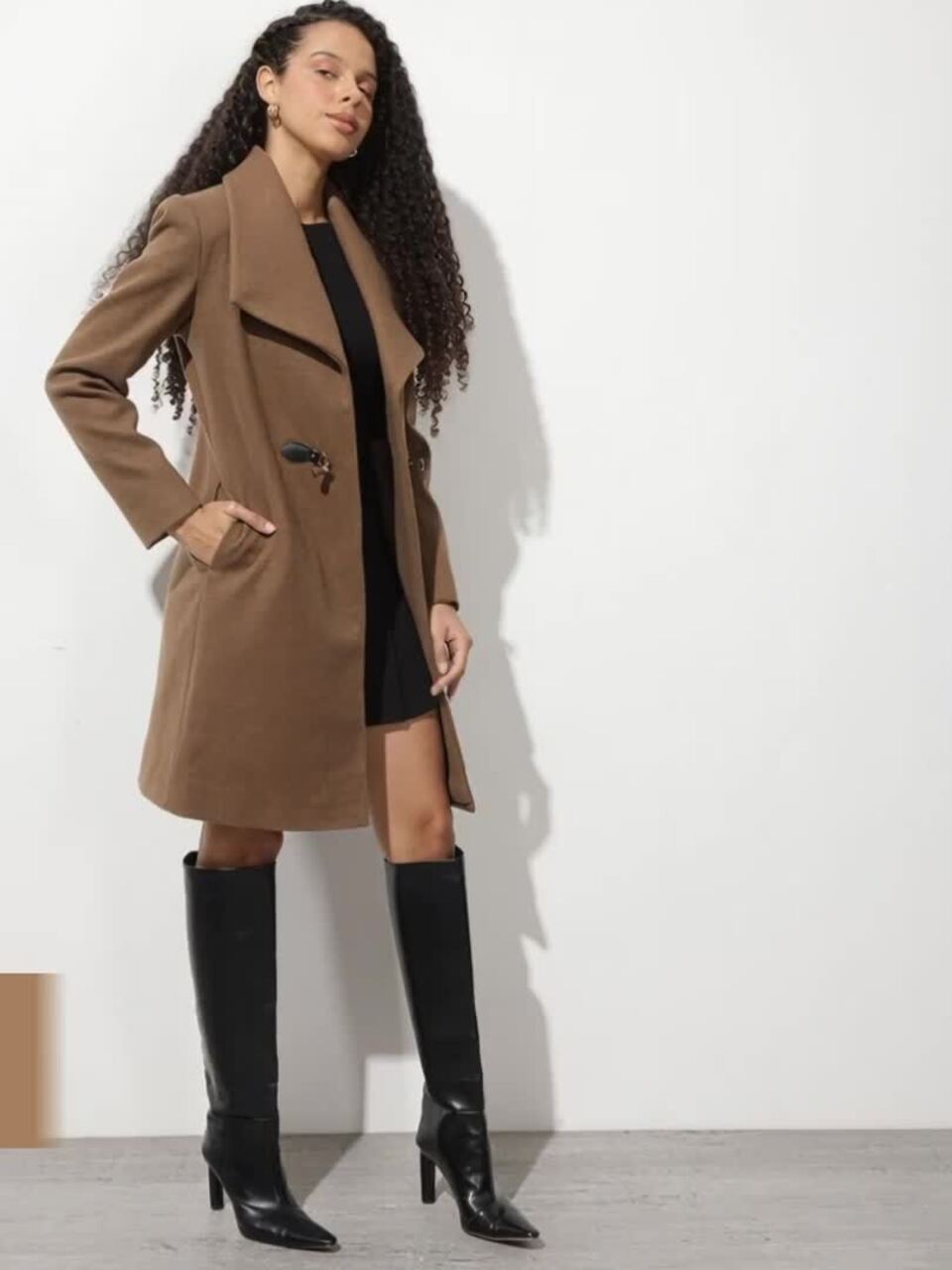 The Life Co. Shawl Collar Longline Overcoat