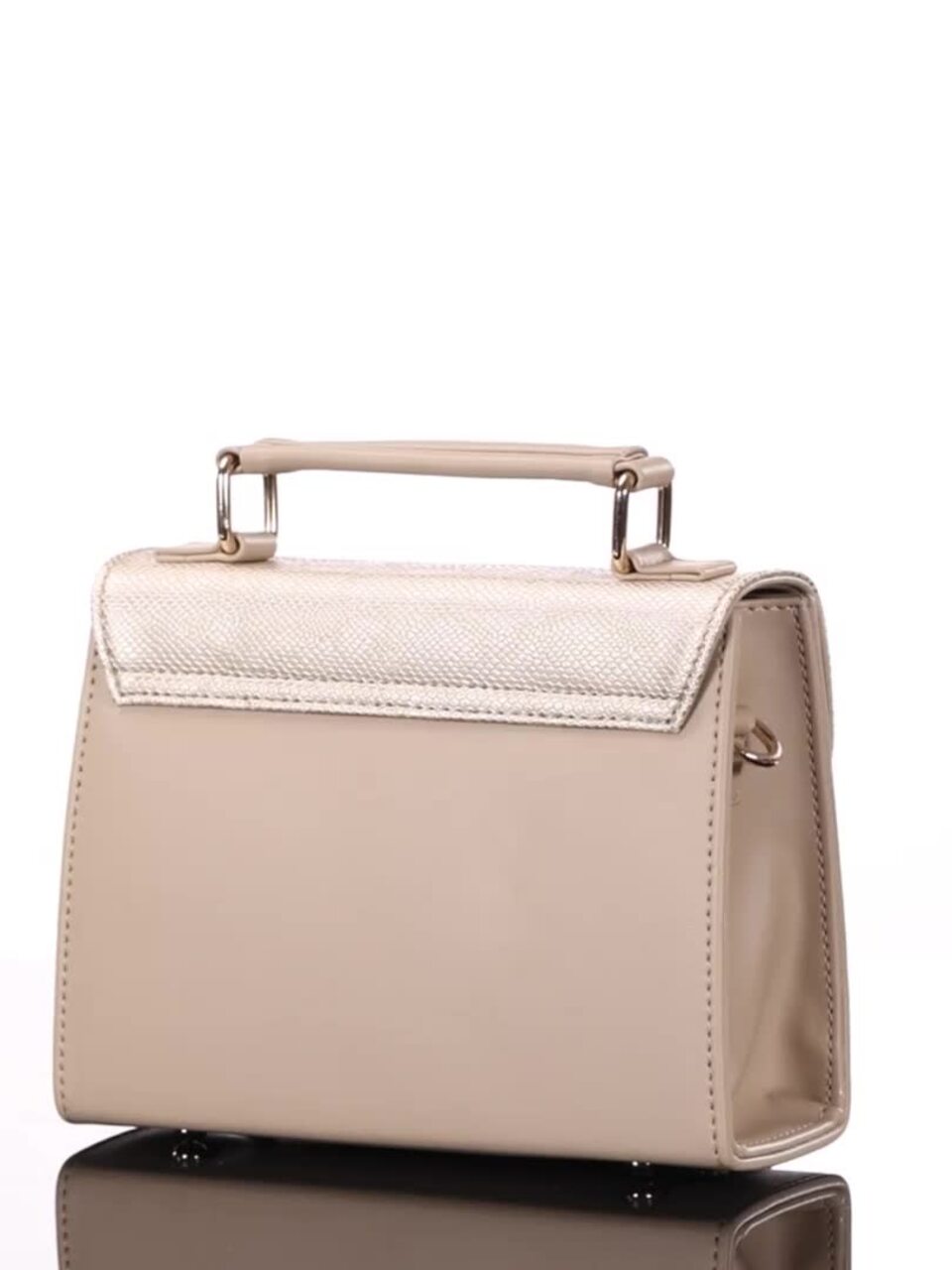 Animal Textured Small Structured Satchel Bag