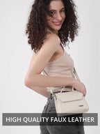 Solid Mini Cloud Dancer Satchel Bag