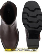 Women Block Heeled Chelsea Women Brown Boots