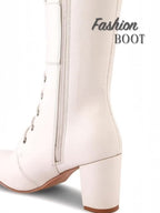 Women Round Toe Zip Boots