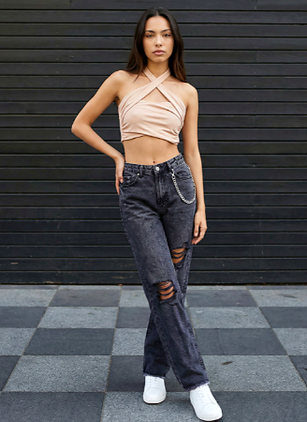 Women Straight Fit High-Rise Highly Distressed Jeans