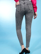 Women Slim Fit High-Rise Heavy Fade Cotton Stretchable Jeans