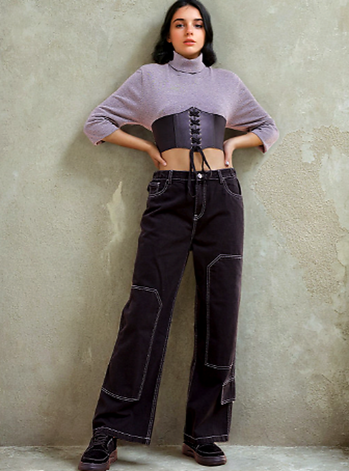 Women Relaxed Fit High-Rise Clean Look Cotton Jeans