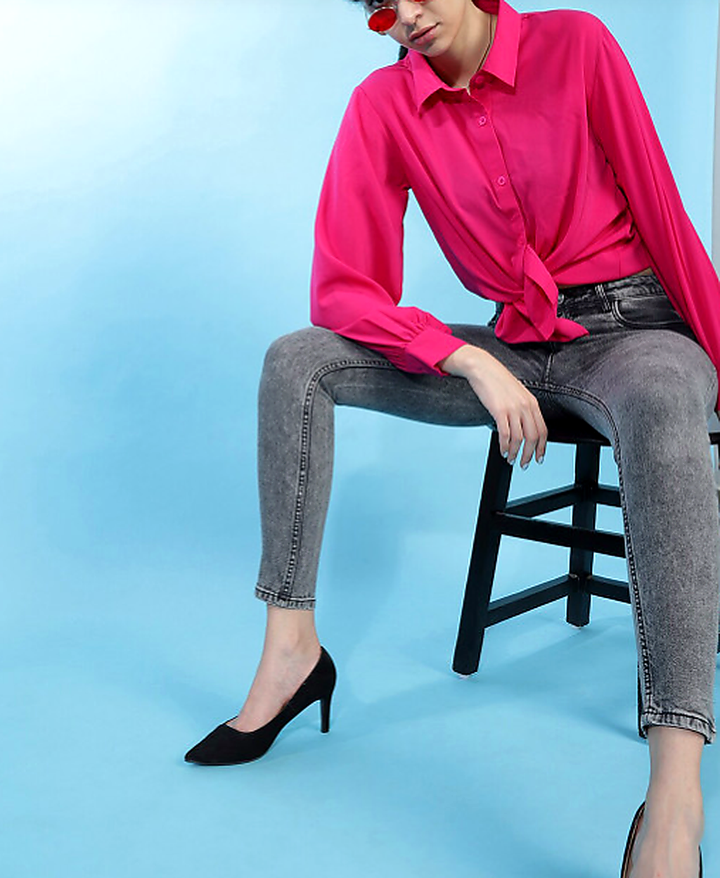 Women Slim Fit High-Rise Heavy Fade Cotton Stretchable Jeans