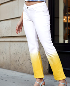 Women White Bootcut Clean look Dyed Stretchable Jeans