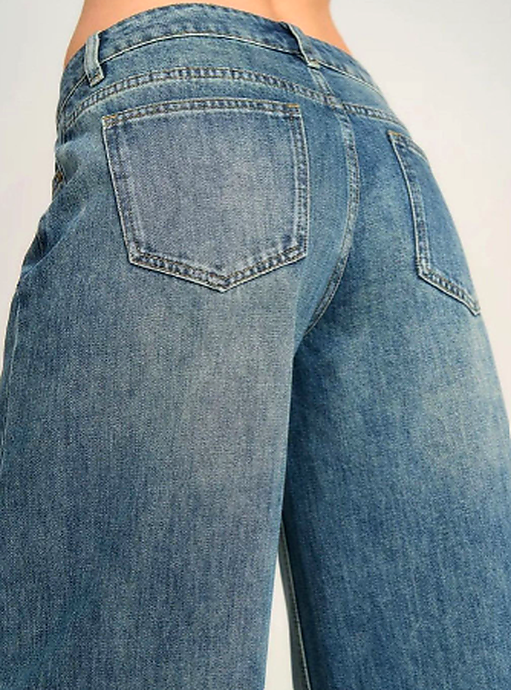 Women Jean Wide Leg High-Rise Light Fade Stretchable Jeans